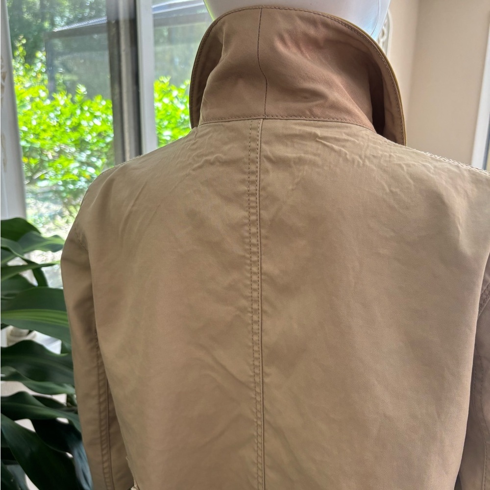 Coach Tan Trench Coat with Notched Lapel - Picture 13 of 15